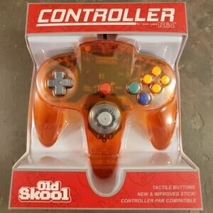 N64 Controller Gamepad - Fire Orange (NEW) - Nintendo64 - Funtastic - Nintendo